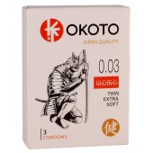 Тонкие презервативы OKOTO Thin Extra Soft - 3 шт. - Sitabella - купить с доставкой в Ноябрьске