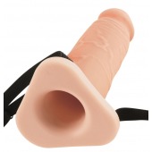 Телесный реалистичный фаллоимитатор с полостью Silicone Hollow Extension - 20 см. - Pipedream - купить с доставкой в Ноябрьске