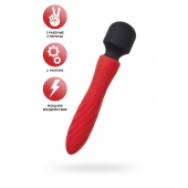 Красно-черный двусторонний вибромассажер Black Red - 21 см. - ToyFa