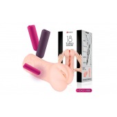 Телесный вибромастурбатор-вагина Tattoo Auto - KOKOS - в Ноябрьске купить с доставкой