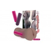 Коричневый вибромастурбатор-анус TONGGGO-Black Angel Auto - KOKOS - в Ноябрьске купить с доставкой