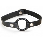 Чёрный кляп с кольцом - Lux Fetish - купить с доставкой в Ноябрьске