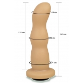 Телесная рельефная насадка Harness - 14,2 см. - LOVETOY (А-Полимер) - купить с доставкой в Ноябрьске