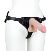 Женский пояс-трусики c 2 насадками и вагинальной пробкой WOMAN LONG - LOVETOY (А-Полимер) - купить с доставкой в Ноябрьске