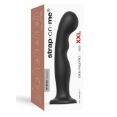 Черная насадка Strap-On-Me Dildo Plug P G size XXL - Strap-on-me - купить с доставкой в Ноябрьске