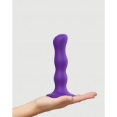 Фиолетовая насадка Strap-On-Me Dildo Geisha Balls size M - Strap-on-me - купить с доставкой в Ноябрьске