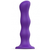 Фиолетовая насадка Strap-On-Me Dildo Geisha Balls size M - Strap-on-me - купить с доставкой в Ноябрьске