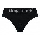 Черные трусики для насадок Heroine Lingerie Harness - size M - Strap-on-me - купить с доставкой в Ноябрьске