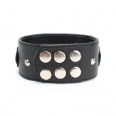 Черный кожаный ошейник с короткими шипами - БДСМ Арсенал - купить с доставкой в Ноябрьске
