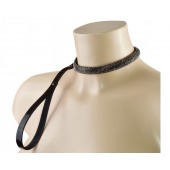 Эффектный сверкающий ошейник с поводком  Гламур - Sitabella - купить с доставкой в Ноябрьске