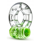 Зеленое эрекционное виброкольцо Arouser Vibrating C-Ring - Blush Novelties - в Ноябрьске купить с доставкой