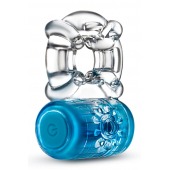 Синее эрекционное виброкольцо One Night Stand Vibrating C-Ring - Blush Novelties - в Ноябрьске купить с доставкой