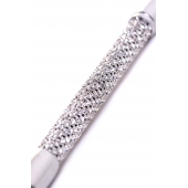 Чёрный стек с треугольным кожаным шлепком - 65 см. - ToyFa - купить с доставкой в Ноябрьске