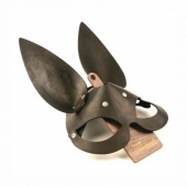 Черная гладкая маска  Зайка  с длинными ушками - Crazy Handmade - купить с доставкой в Ноябрьске