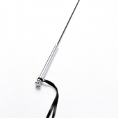 Черный кожаный стек с гладкой ручкой - 55 см. - Crazy Handmade - купить с доставкой в Ноябрьске