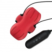 Красный тугой мастурбатор с вибропулями  и пультом - S-HANDE - в Ноябрьске купить с доставкой