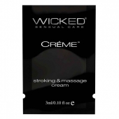 Крем для массажа и мастурбации Wicked Stroking and Massage Creme - 3 мл. - Wicked - купить с доставкой в Ноябрьске