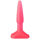 Розовый гелевый плаг на широком основании - 11,5 см. - LOVETOY (А-Полимер)