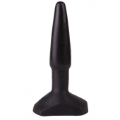 Чёрный анальный плаг на широком основании - 11,5 см. - LOVETOY (А-Полимер)