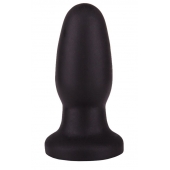 Чёрная овальная пробочка на ножке - 10 см. - LOVETOY (А-Полимер)