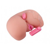 Вагина из кибер-кожи с выносным пультом управления вибрацией - LOVETOY (А-Полимер) - в Ноябрьске купить с доставкой