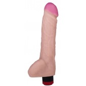 Реалистичный вибратор с мошонкой - 23,5 см. - LOVETOY (А-Полимер)