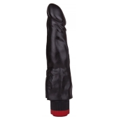 Чёрный вибромассажер с широким основанием - 18,8 см. - LOVETOY (А-Полимер)