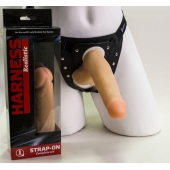 Приятный на ощупь фаллоимитатор на поясе Харнесс - 16,5 см. - LOVETOY (А-Полимер) - купить с доставкой в Ноябрьске