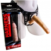 Фаллоимитатор телесного цвета на трусиках с плугом - 16,5 см. - LOVETOY (А-Полимер) - купить с доставкой в Ноябрьске