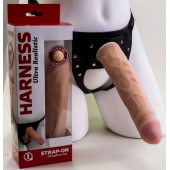 Насадка-фаллос в комплекте с трусиками Harness - 21,6 см. - LOVETOY (А-Полимер) - купить с доставкой в Ноябрьске