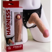 Страпон Harness из двух предметов: регулируемые трусики и насадка-фаллос - 17,5 см. - LOVETOY (А-Полимер) - купить с доставкой в Ноябрьске