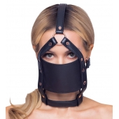 Черный намордник с кляпом-шаром Head Harness With A Gag - Orion - купить с доставкой в Ноябрьске