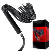 Черная кожаная плеть-флоггер - 84 см. - Notabu - купить с доставкой в Ноябрьске