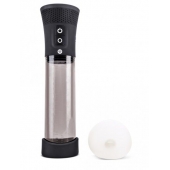 Черная автоматическая вакуумная помпа Pink Vibe с 2 уплотнительными кольцами - Pink Vibe - в Ноябрьске купить с доставкой