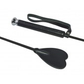 Чёрный стек с шлепком-сердечком - 70 см. - Sitabella - купить с доставкой в Ноябрьске