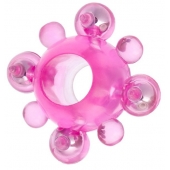 Эрекционное кольцо c бусинками - Toyfa Basic - в Ноябрьске купить с доставкой