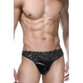 Черные трусы-танга на кружевном поясе - La Blinque купить с доставкой