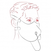 Красная неопреновая маска  Дог - Sitabella - купить с доставкой в Ноябрьске