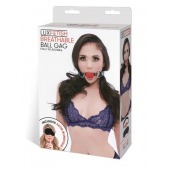 Кляп-шарик на ремне с возможностью дышать - Lux Fetish - купить с доставкой в Ноябрьске