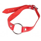 Кляп-кольцо на красных ремешках - Sitabella - купить с доставкой в Ноябрьске