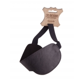 Чёрная широкая кожаная маска на глаза - Sitabella - купить с доставкой в Ноябрьске