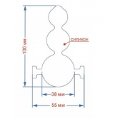 Силиконовый кляп-ёлочка на кожаных ремешках - Sitabella - купить с доставкой в Ноябрьске