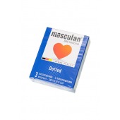 Презервативы с пупырышками Masculan Dotted - 3 шт. - Masculan - купить с доставкой в Ноябрьске