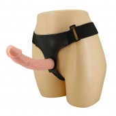 Гладкий фаллоимитатор с крупной головкой на ремешках - 19,7 см. - Baile - купить с доставкой в Ноябрьске