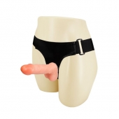 Поясной фаллос на черных трусиках - 15 см. - Baile - купить с доставкой в Ноябрьске