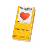 Презервативы с колечками и пупырышками Masculan Ribbed+Dotted - 10 шт. - Masculan - купить с доставкой в Ноябрьске