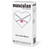 Ультрапрочные презервативы Masculan Ultra Safe Black - 10 шт. - Masculan - купить с доставкой в Ноябрьске