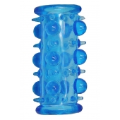 Голубая насадка с шипами и шишечками LUST CLUSTER - Dream Toys - в Ноябрьске купить с доставкой