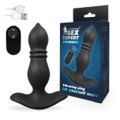 Черный анальный вибромассажер Sex Expert - 14,7 см. - Sex Expert - в Ноябрьске купить с доставкой