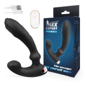 Черный вибромассажер простаты Sex Expert - 14,5 см. - Sex Expert - в Ноябрьске купить с доставкой